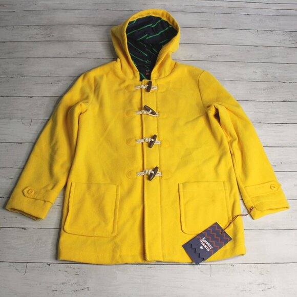 Rowing Girl's Duffle Coat Size L 10-12 Yellow Fleece Toggle Buttons - Picture 7 of 7